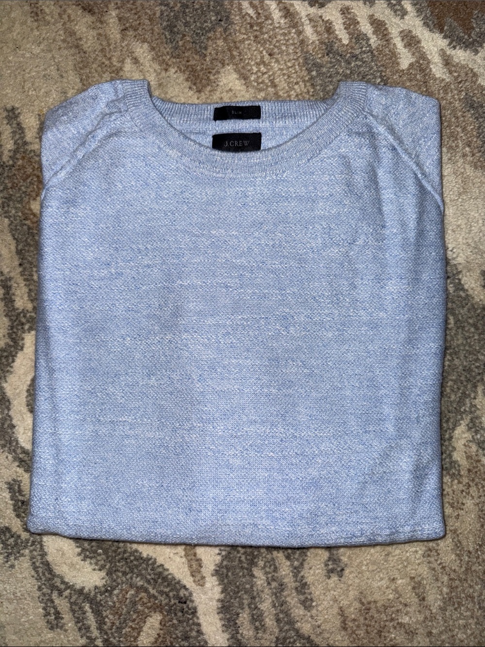 J. Crew Pale Blue Crewneck Sweater L